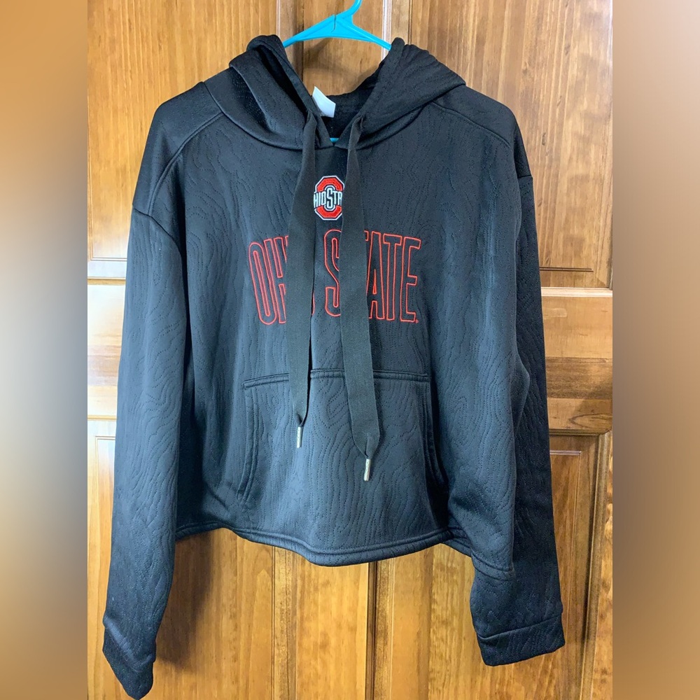 Women’s Ohio State NCAA Black Crop hoodie size XL